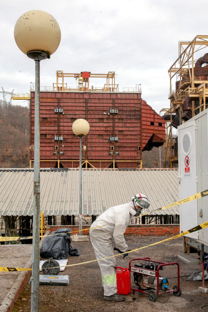 Desmantelamiento de la Central Térmica de Velilla del Río Carrión. Palencia 2021