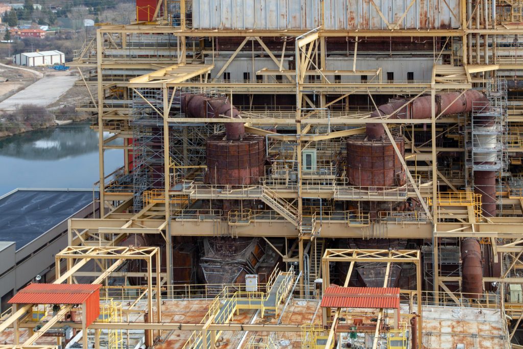 Desmantelamiento de la Central Térmica de Velilla del Río Carrión. Palencia 2021