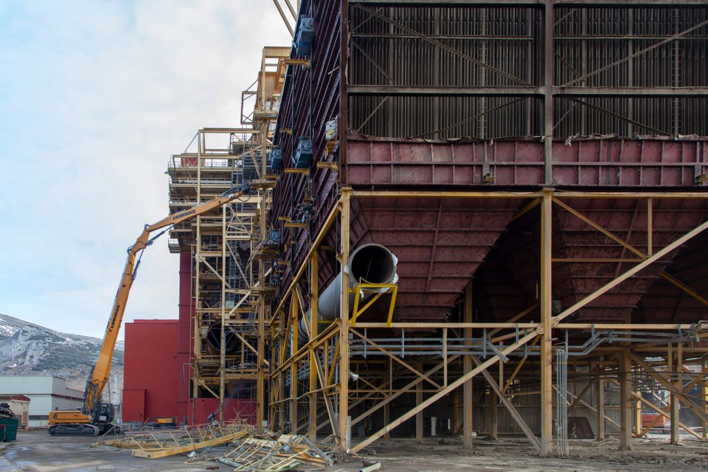 Desmantelamiento de la Central Térmica de Velilla del Río Carrión. Palencia 2021