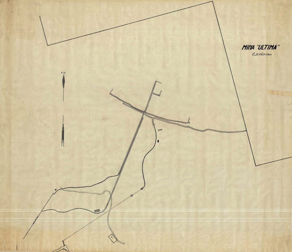 PLN 22 – TOMO 6 MSP. Plano escala 1:1000. Mina Ultima. El Villar. Fecha indeterminada