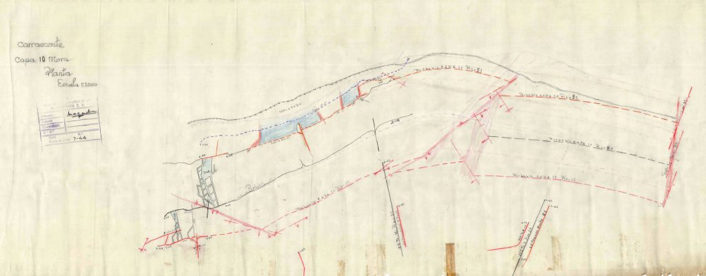 PLN 26 – TOMO 6 MSP. Grupo Carrasconte. Plano escala 1:2000. Capa 10 Mora Planta. Año 1964