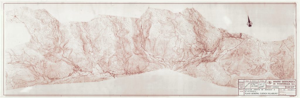 PLN 5 – TOMO 6 MSP. Grupo Lumajo. Plano escala 1:25000. Petición directa de concesión de explotación. Plano general Cuenca Villablino. Año 1995