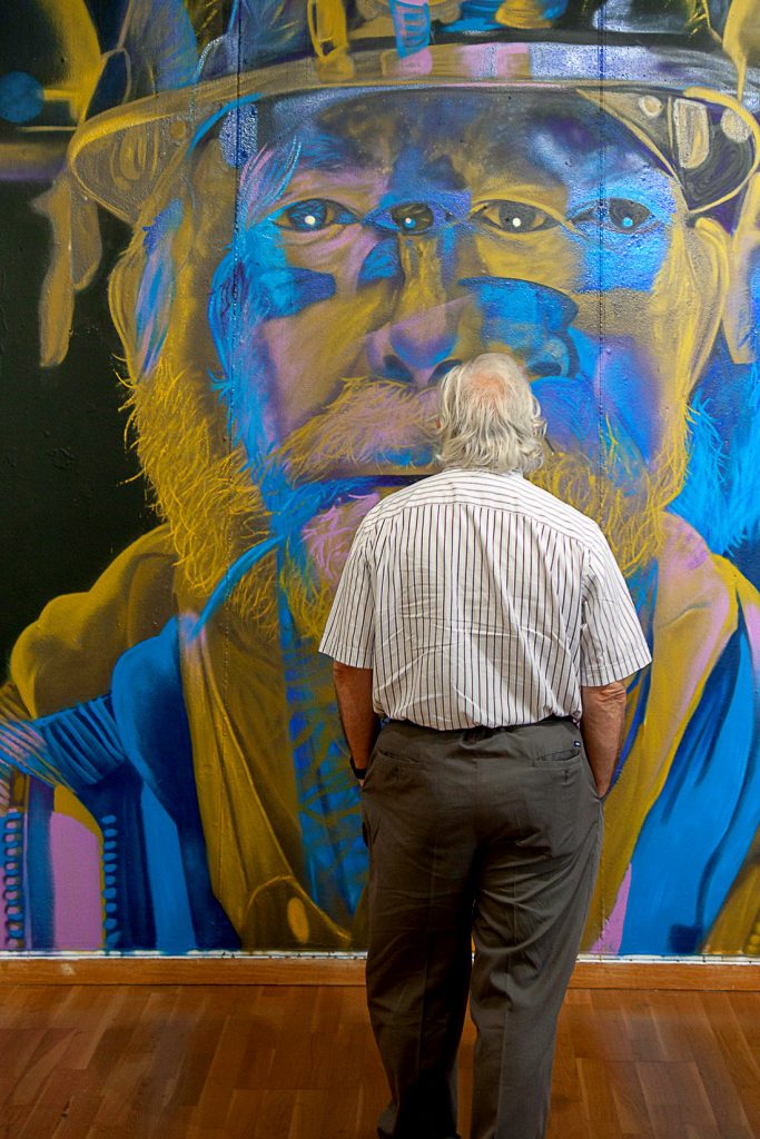 Inauguración de la exposición del carbón al grafiti. Museo de la siderurgia y la minería de Castilla y León. Sabero. León 2021
