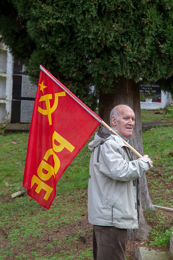 Homenaje a Lorenzo Gallardo, minero y sindicalista de CCOO fallecido durante las movilizaciones mineras de 1998. Ujo. Asturias 2018