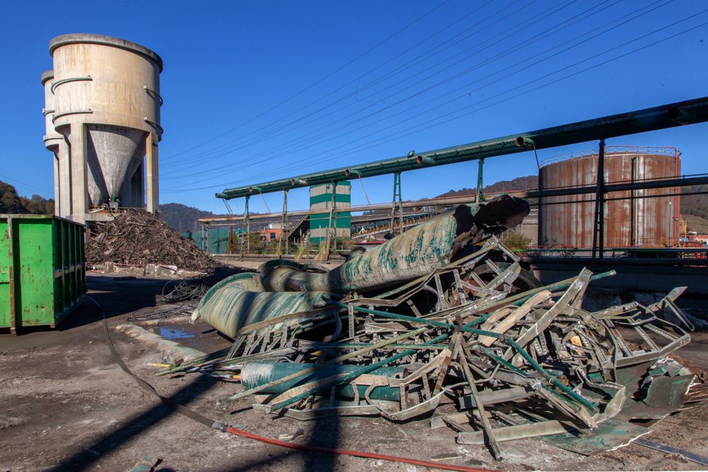 Desmantelamiento de la Central Térmica de Lada. Iberdrola. Langreo. Asturias 2021