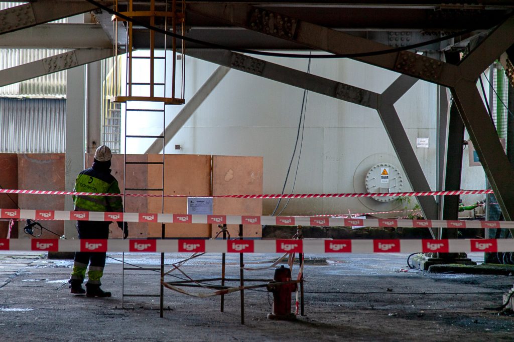 Desmantelamiento de la Central Térmica de Lada. Iberdrola. Langreo. Asturias 2021