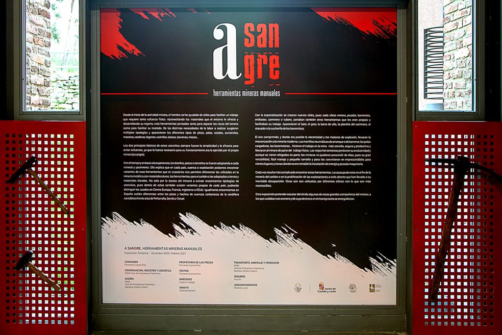Exposición de Herramientas mineras. A sangre. Museo de la Siderurgia y la Minería de Castilla y León. Sabero 2021