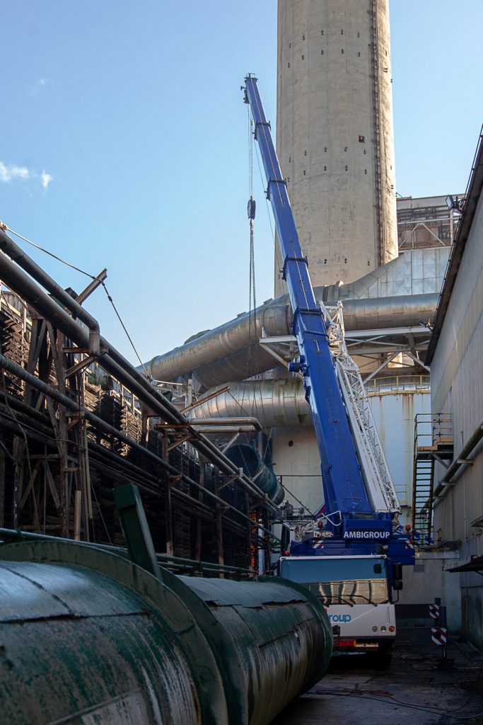 Desmantelamiento de la Central Térmica de Lada. Iberdrola. Langreo. Asturias 2021