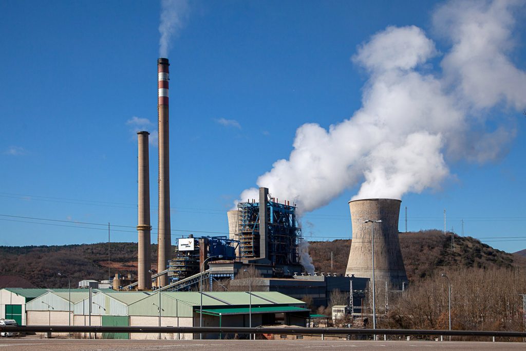 Vistas exteriores de la Central Térmica de La Robla. León 2020