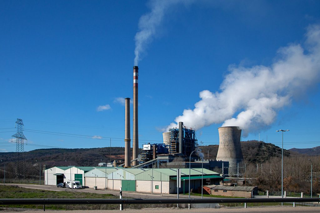 Vistas exteriores de la Central Térmica de La Robla. León 2020