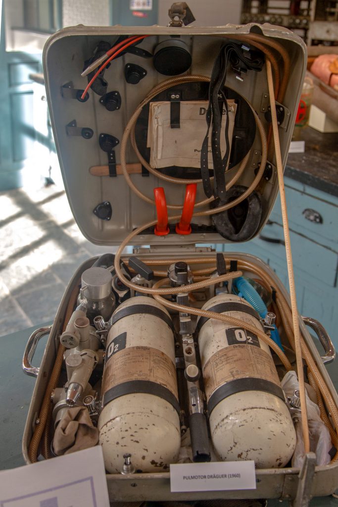 Pulmotor Draguer 1960. Pozo San Luis. Ecomuseo del Valle del Samuño. Langreo. Asturias 2020