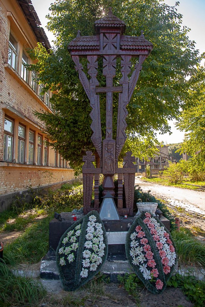 Monumento minero en las antiguas instalaciones de la Mina Petrila. Petrila. Rumanía 2021