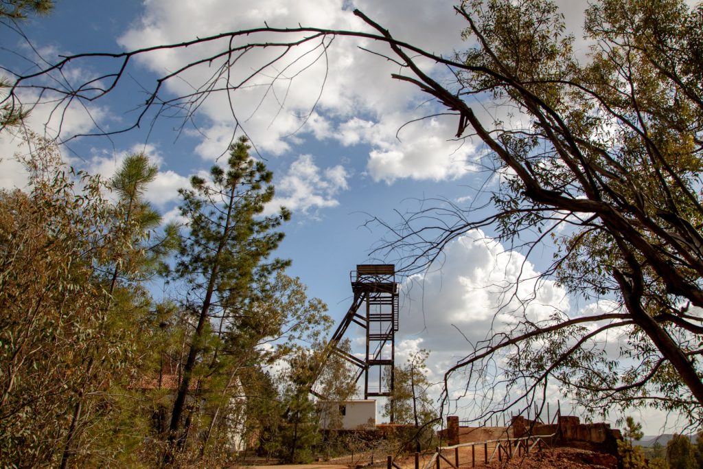 Castillete de la antigua Mina Peña del Hierro. Parque minero de Riotinto. Nerva. Huelva 2022