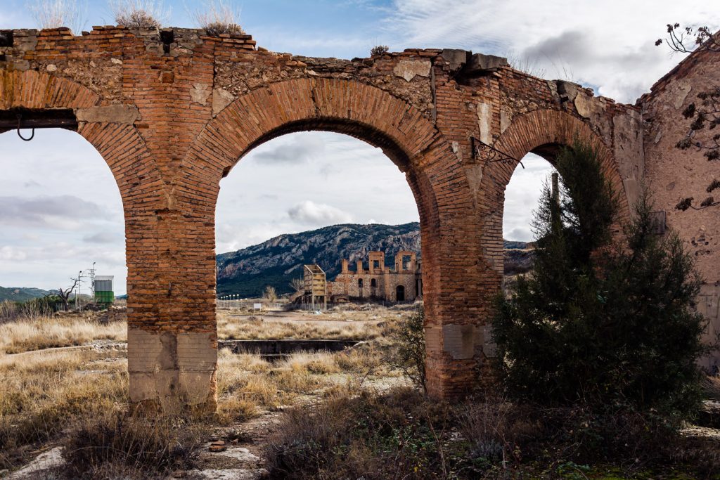 Estación de ferrocarril de la empresa M.F.U en Martín del Río. Teruel 2021