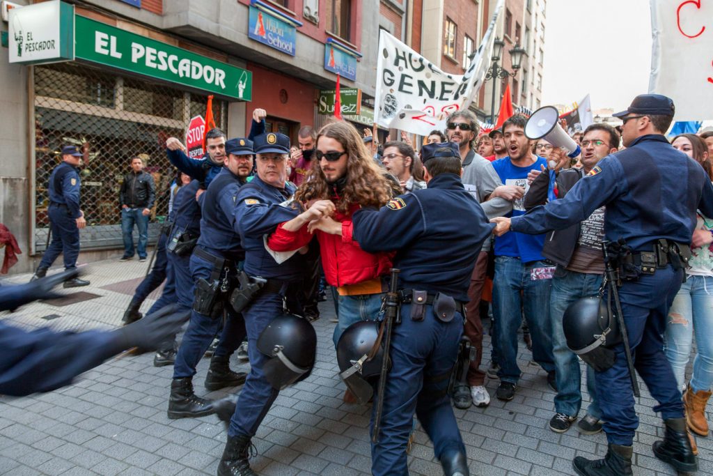 Huelga General. 29 de Marzo de 2012. Manifestacion en Oviedo. Asturias 2012