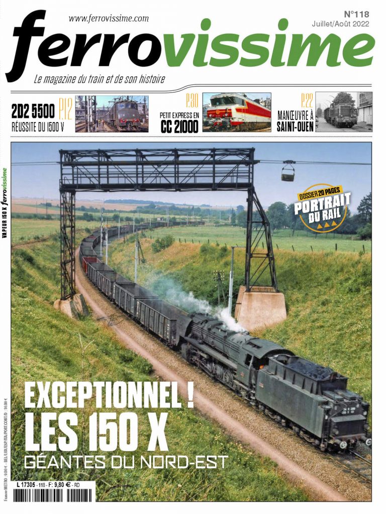 Portada de la revista Ferrovissime Nº 118. Julio/Agosto de 2022