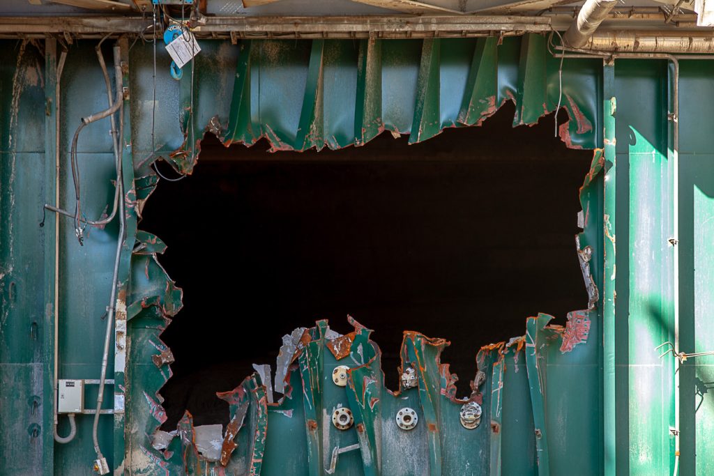 Desmantelamiento de la Central Térmica de Lada. Iberdrola. Langreo. Asturias 2021