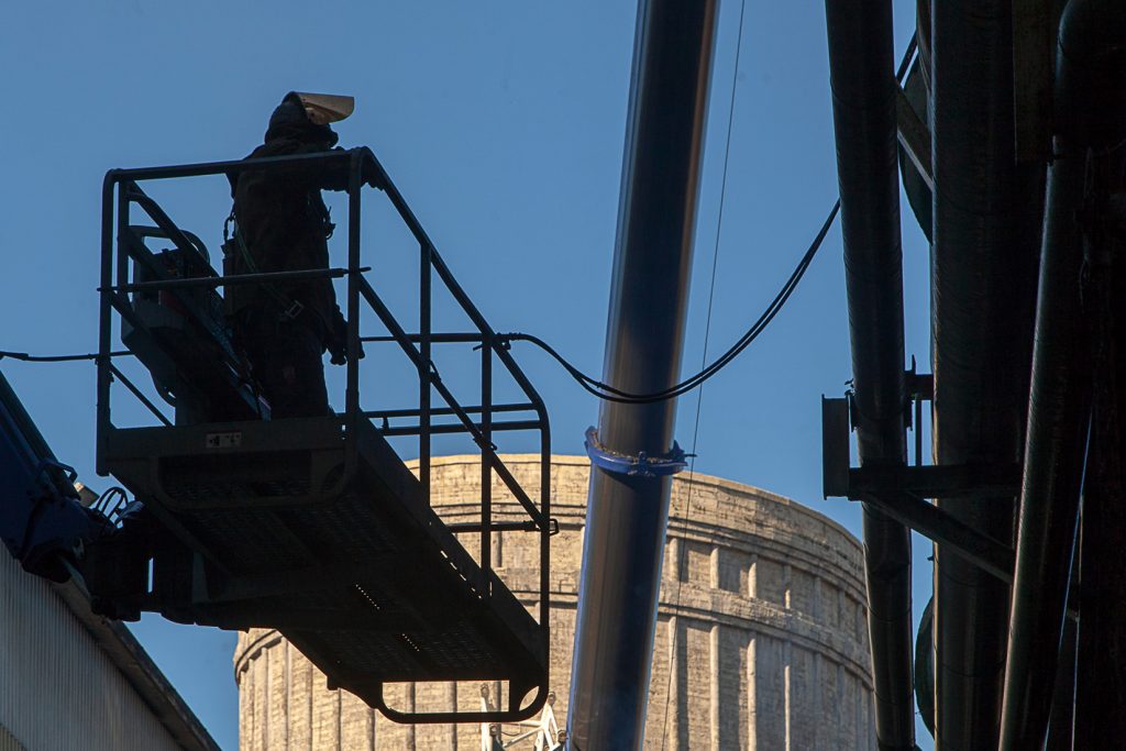 Desmantelamiento de la Central Térmica de Lada. Iberdrola. Langreo. Asturias 2021