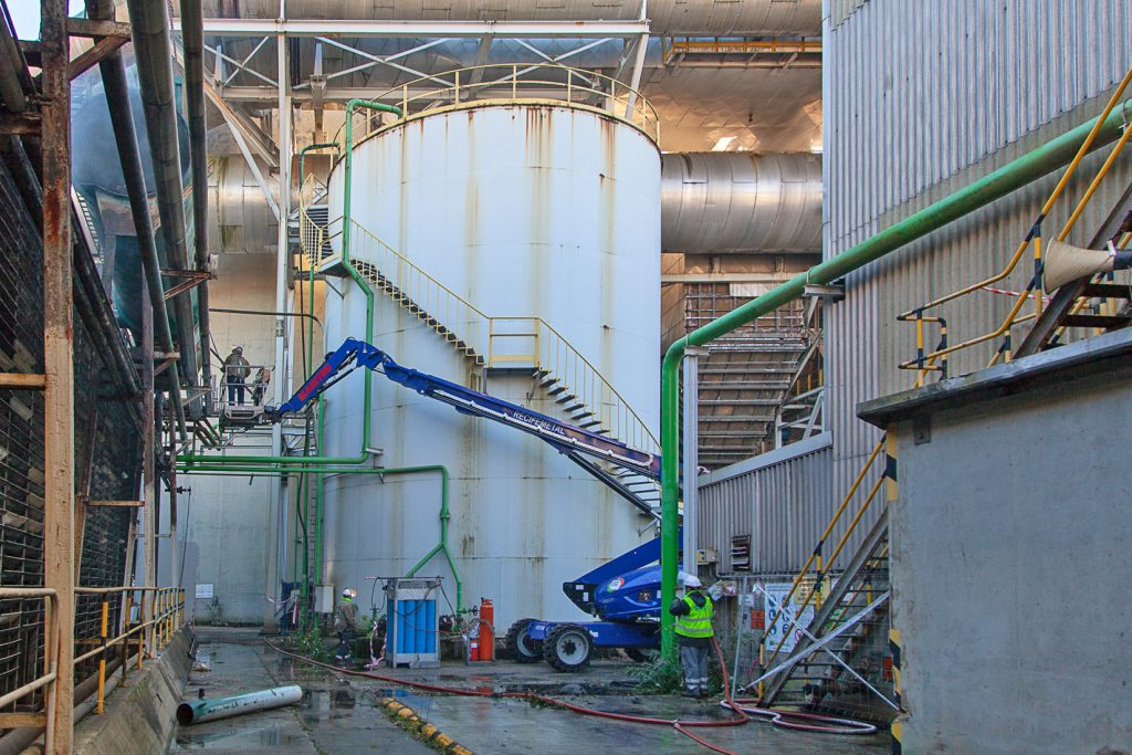 Desmantelamiento de la Central Térmica de Lada. Iberdrola. Langreo. Asturias 2021