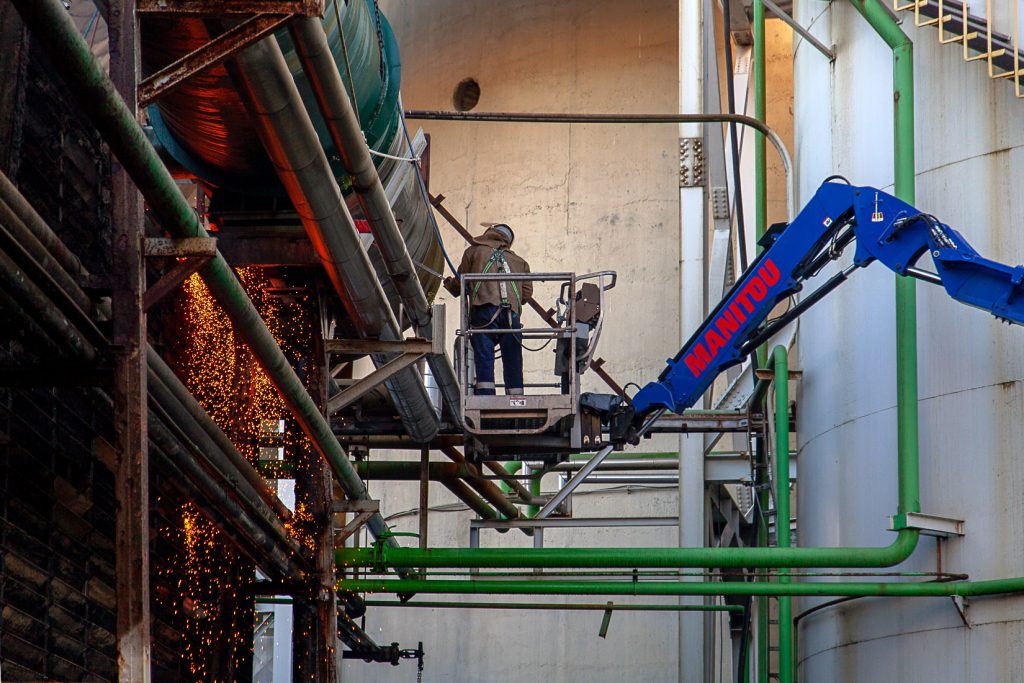 Desmantelamiento de la Central Térmica de Lada. Iberdrola. Langreo. Asturias 2021