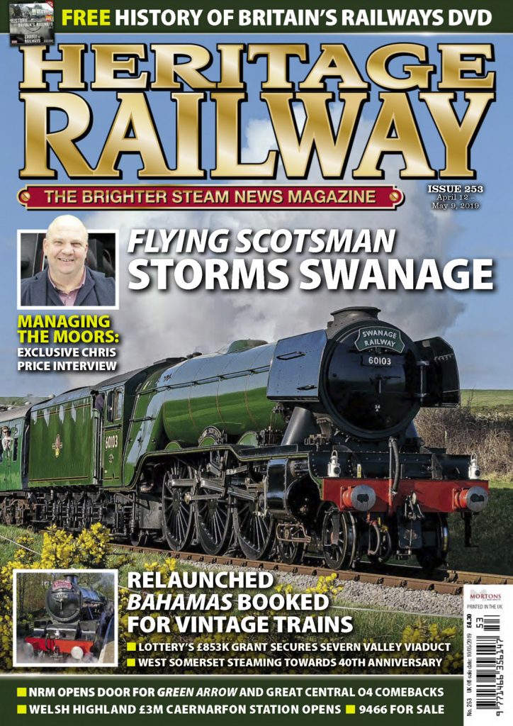 Portada de la revista Heritage Railway. Numero 253. Abril – Mayo 2019