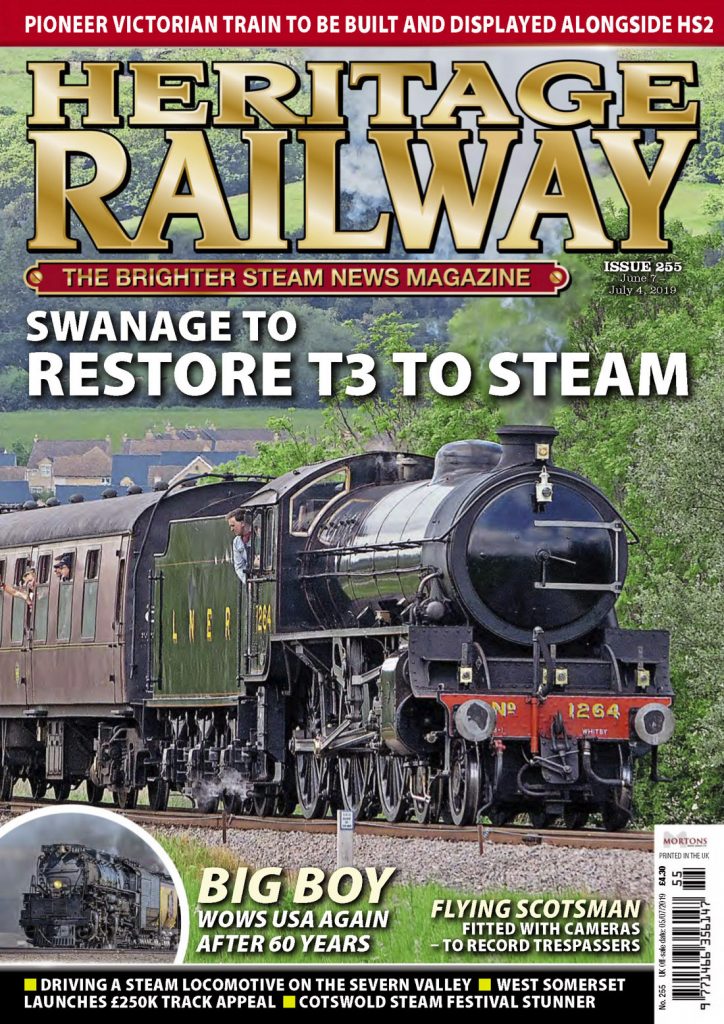 Portada de la revista Heritage Railway. Numero 255. Junio – Julio 2019