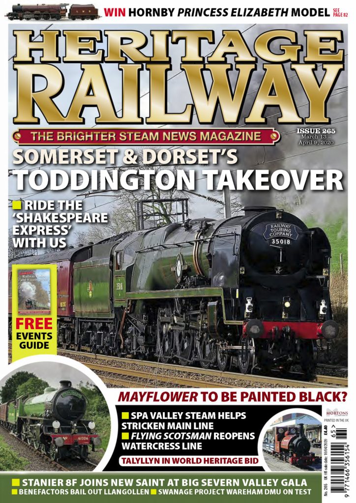 Portada de la revista Heritage Railway. Numero 265. Marzo – Abril 2020