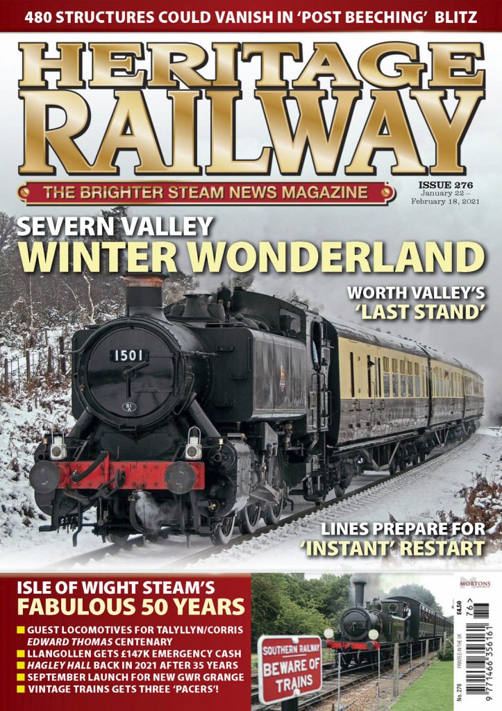 Portada de la revista Heritage Railway. Numero 276. Enero – Febrero 2021