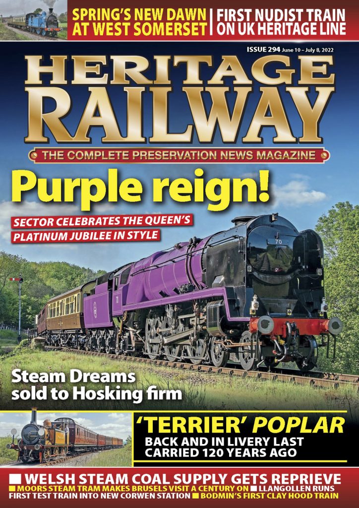 Portada de la revista Heritage Railway. Numero 294. Junio – Julio 2022