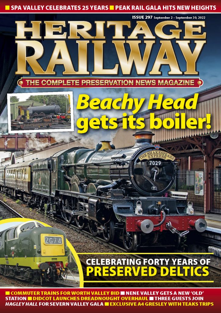 Portada de la revista Heritage Railway. Numero 297. Septiembre 2022