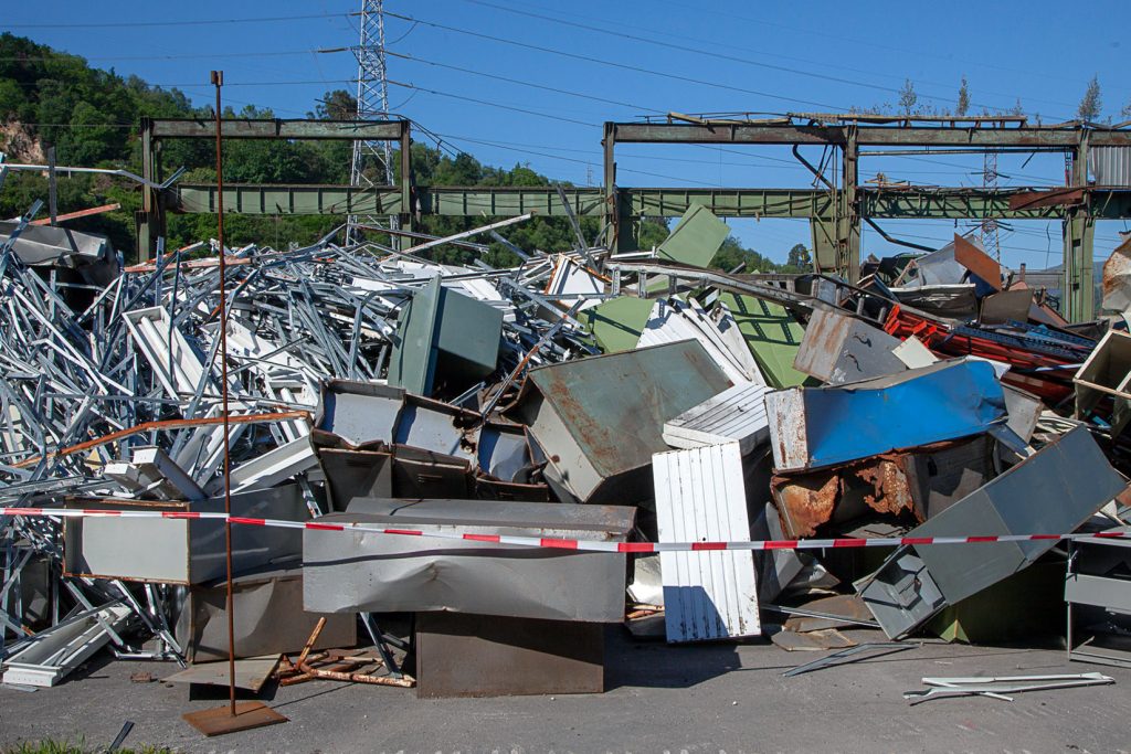 Derribo de la factoría industrial de Felguera Melt. Langreo 2020