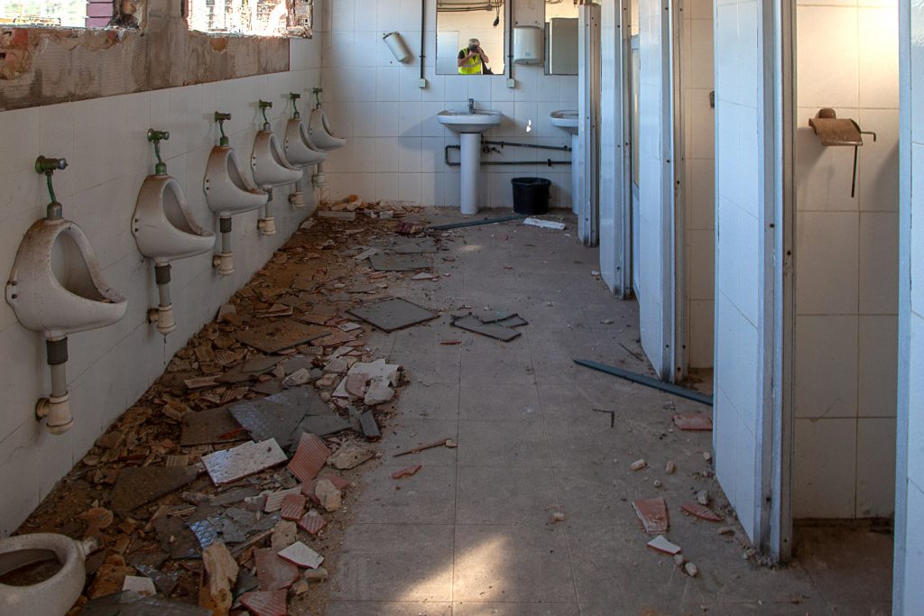 Derribo de la factoría industrial de Felguera Melt. Langreo 2020