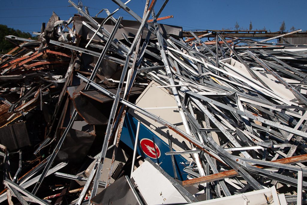 Derribo de la factoría industrial de Felguera Melt. Langreo 2020