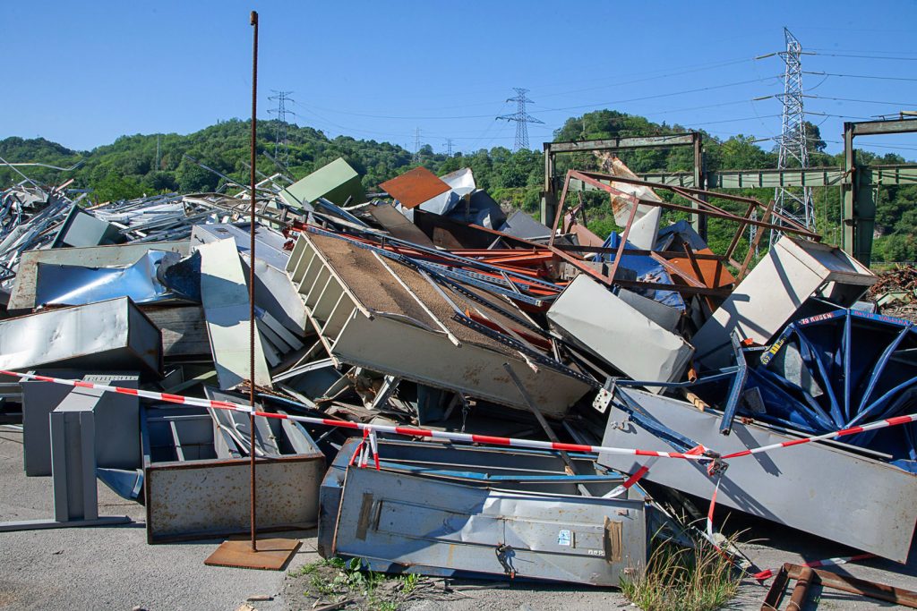 Derribo de la factoría industrial de Felguera Melt. Langreo 2020