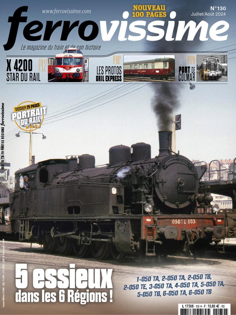Portada de la revista Ferrovissime Nº 130.  Julio / Agosto 2024