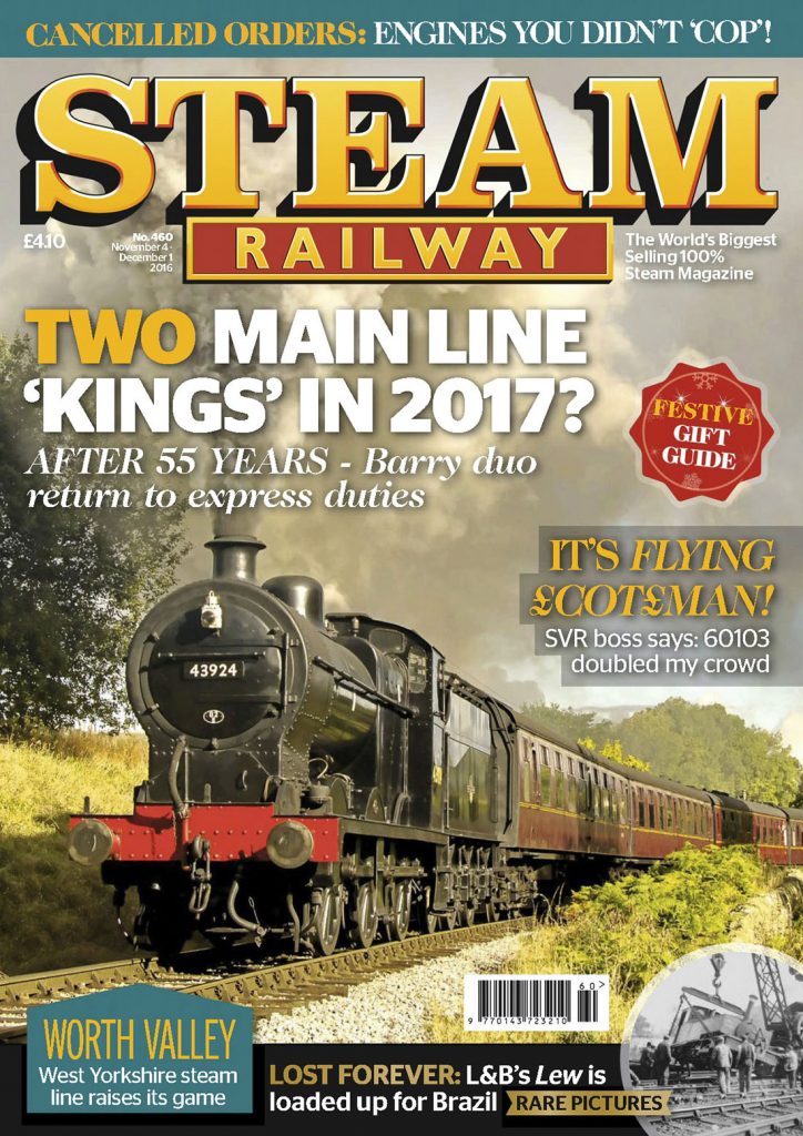 Portada de la revista Steam Railway. Nº 560. Del 4 de Noviembre al 1 Diciembre 2016