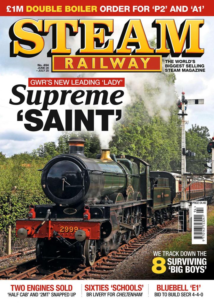 Portada de la revista Steam Railway. Nº 494. Del 28 de Junio a 25 de Julio de 2019