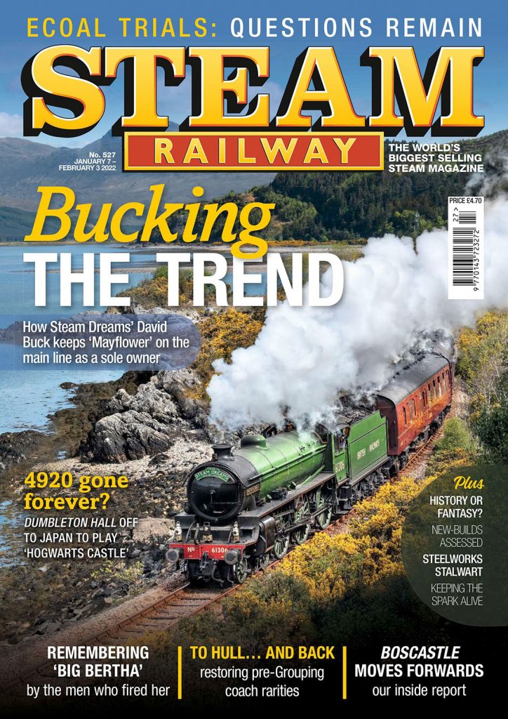 Portada de la revista Steam Railway. Nº 527. Del 7 de Enero al 3 de Febrero 2022