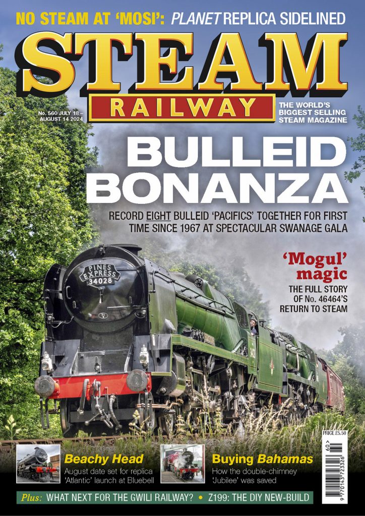 Portada de la revista Steam Railway. Nº 560. Del 18 Julio al 14 de Agosto de  2024