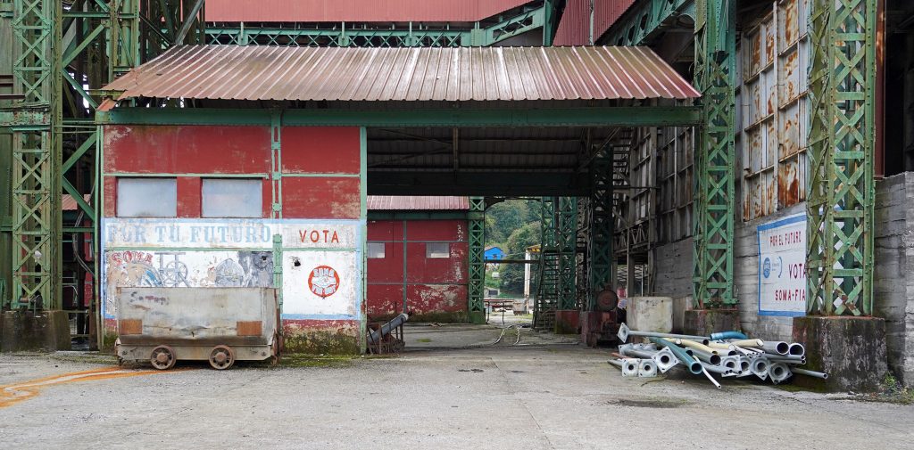 Detalle del embarque del Pozo Sotón. San Martín del Rey Aurelio. Asturias. 2024