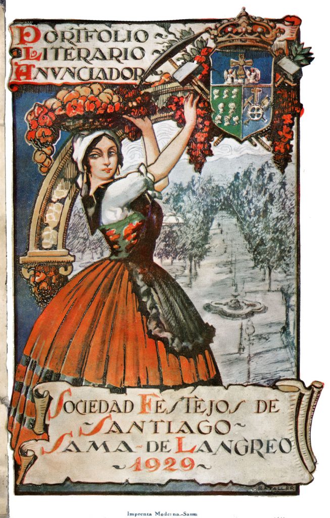 Portfolio Fiestas de Santiago. 134 Paginas. Langreo. Asturias 1929