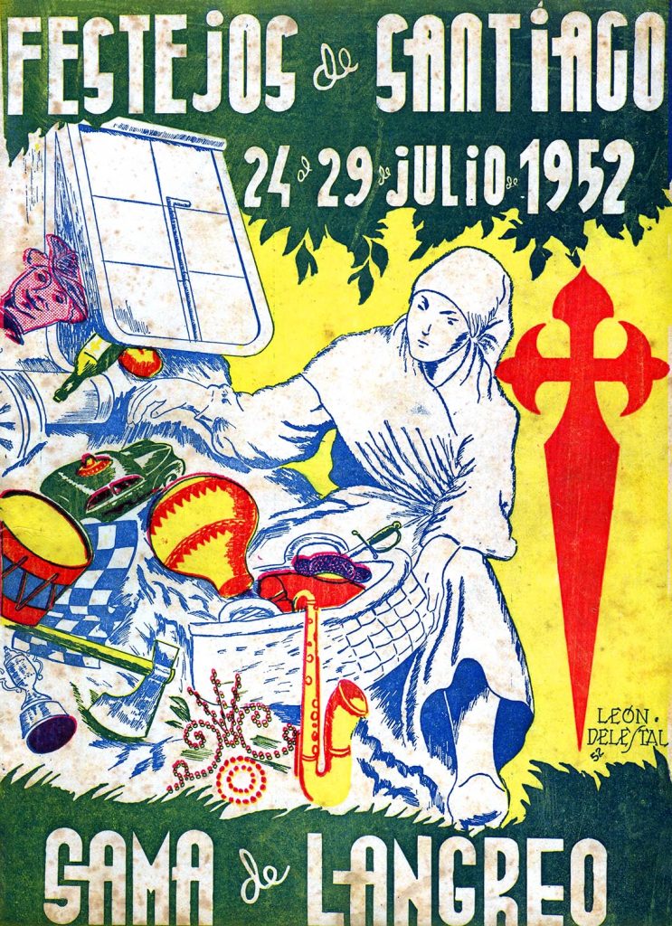 Portfolio Fiestas de Santiago. 89 Paginas. Langreo. Asturias 1952