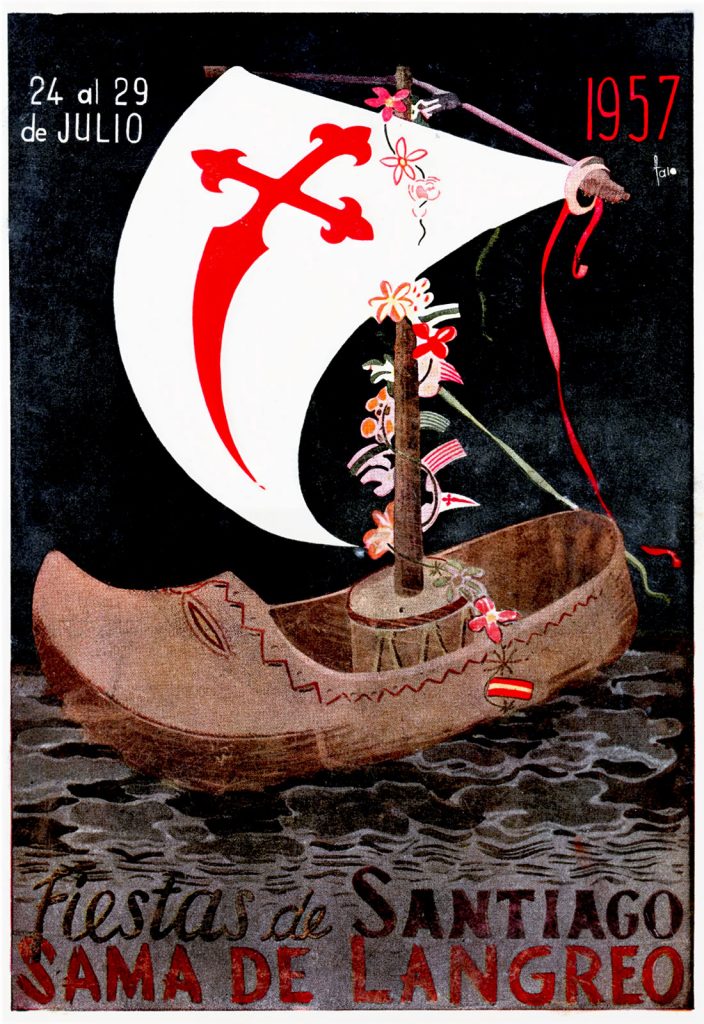 Portfolio Fiestas de Santiago. 92 Paginas. Langreo. Asturias 1957