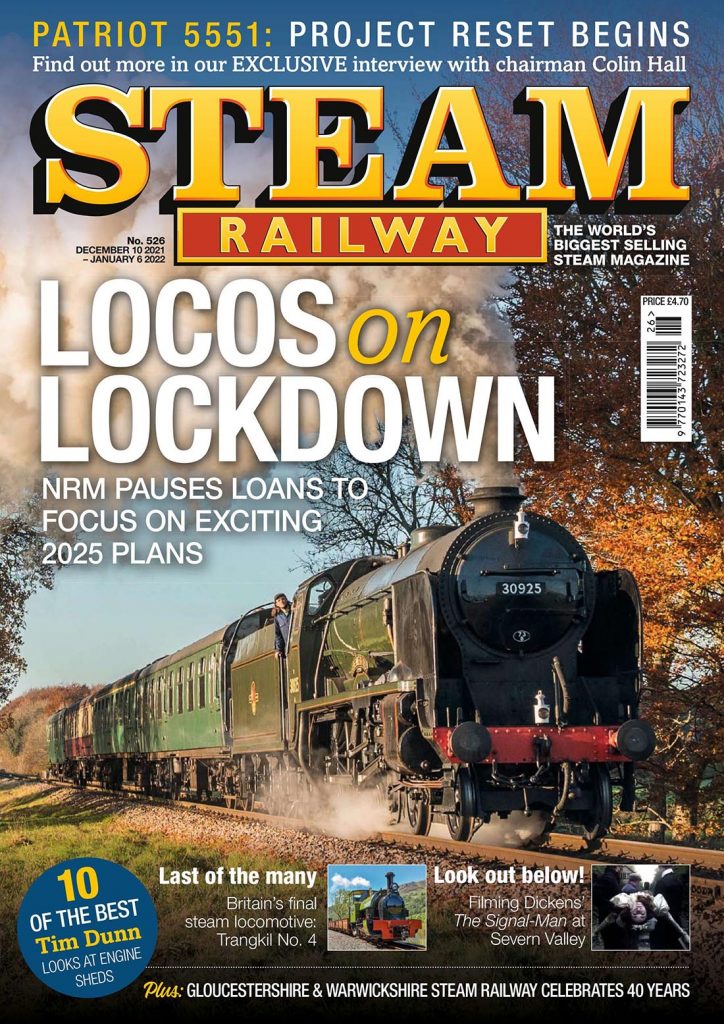 Portada de la revista Steam Railway. Nº526. Del 10 de Diciembre de  2021 al 6 de enero de 2022