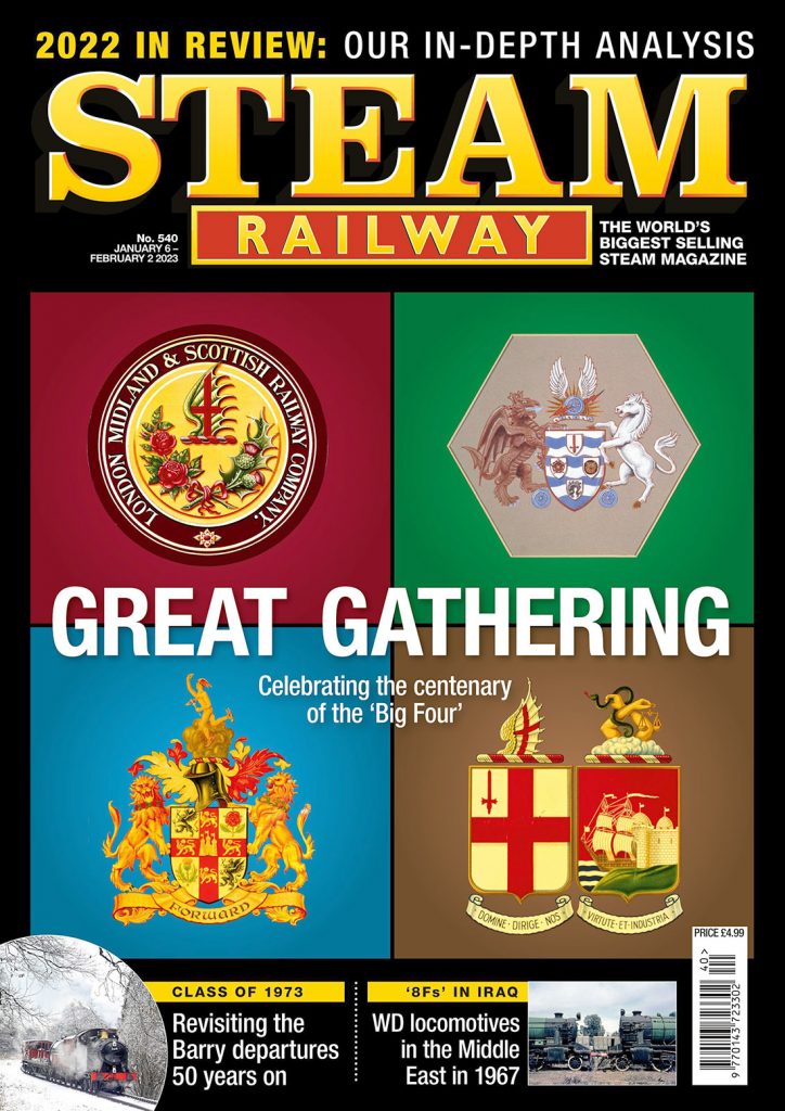 Portada de la revista Steam Railway. Nº540. Del 6 de Enero al 2 de Febrero 2023