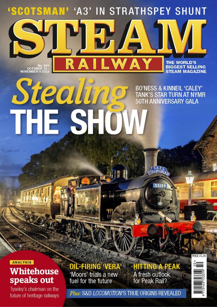 Portada de la revista Steam Railway. Nº550. Del 13 de Octubre al 9 de Noviembre 2023
