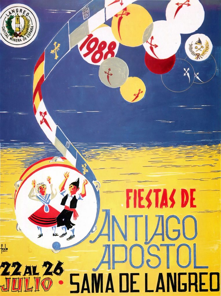 Portfolio Fiestas de Santiago. 235 Paginas. Langreo. Asturias 1988