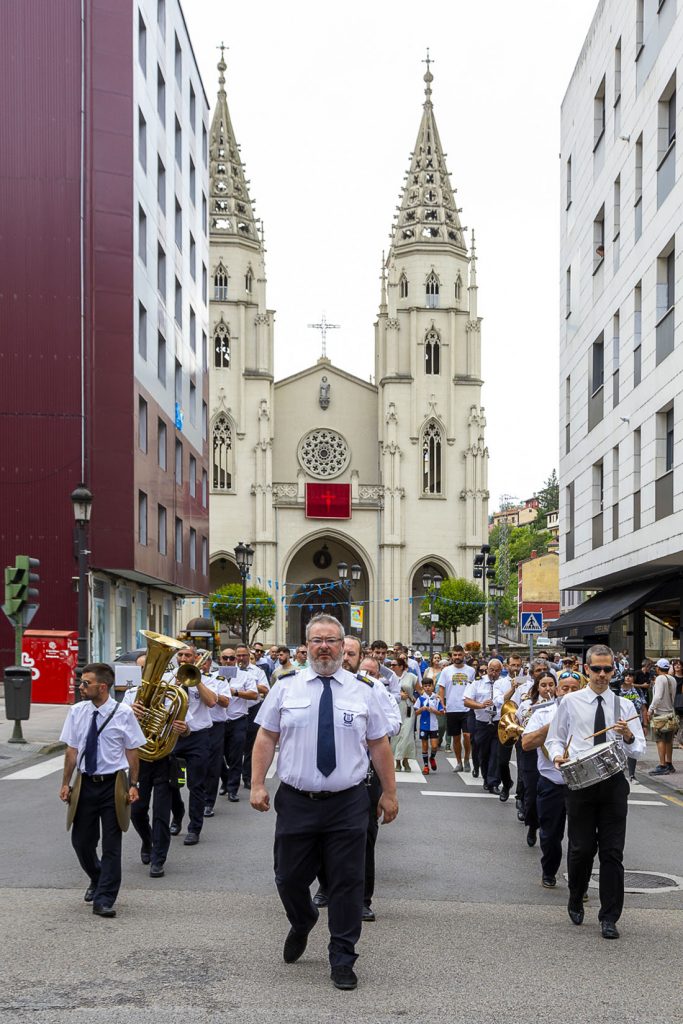 Banda de musica. 76 Concurso Nacional de Entibadores Mineros. Langreo. Asturias 2024