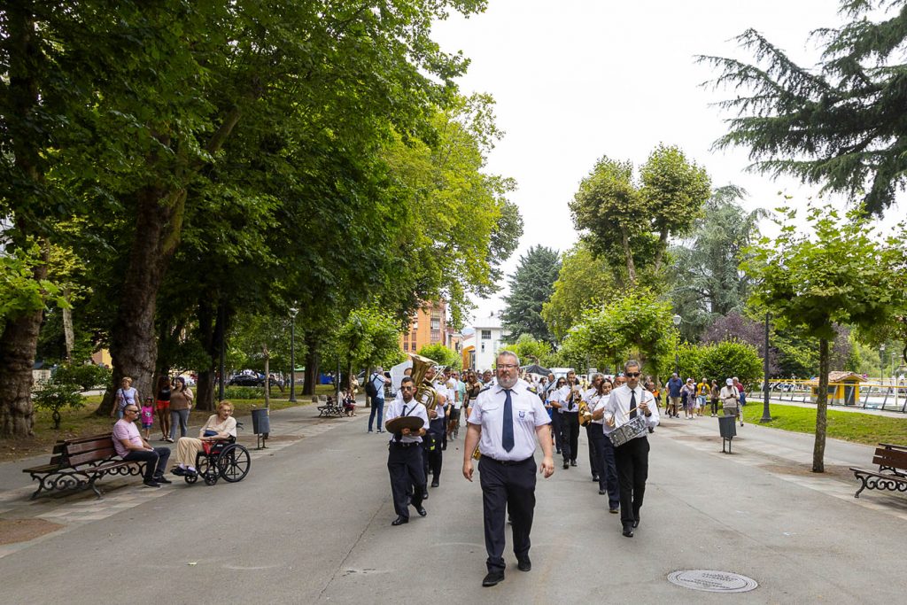 Banda de musica. 76 Concurso Nacional de Entibadores Mineros. Langreo. Asturias 2024