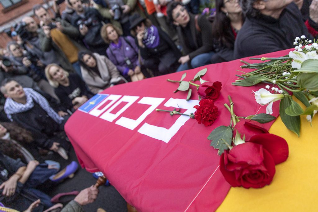 Despedida a Anita Sirgo, emblema de la lucha antifranquista. Langreo. Asturias 2024